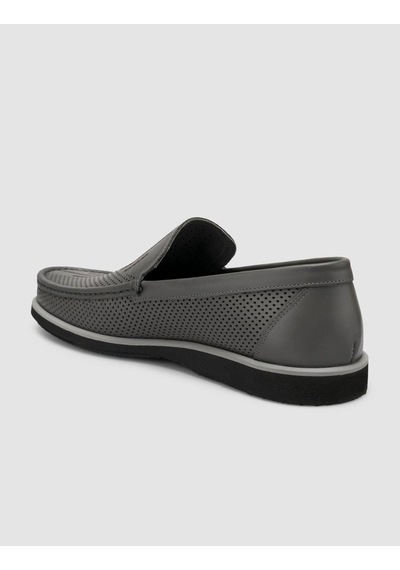 Cabani %100 Hakiki Deri Gri Erkek Loafer Gri