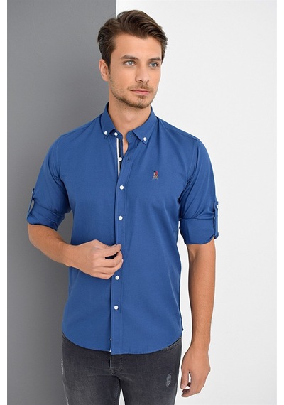 G674 Dewberry Erkek Gömlek-indigo Indigo