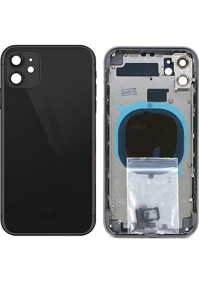 Apple Uyumlu iPhone 11 Boş Kasa + Kapak Siyah