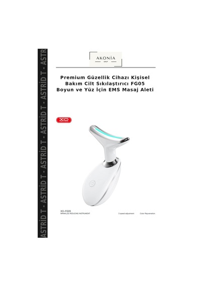 Premium Güzellik Cihazı Kişisel Bakım Cilt Sıkılaştırıcı Fg05 Boyun Ve Yüz İçin Ems Masaj Aleti