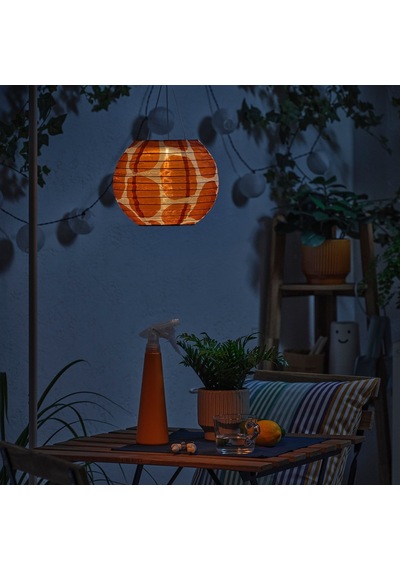 Ikea Solvinden Serisi, Led'li Güneş Enerjili Aydınlatma, 22 Cm, Turuncu-beyaz