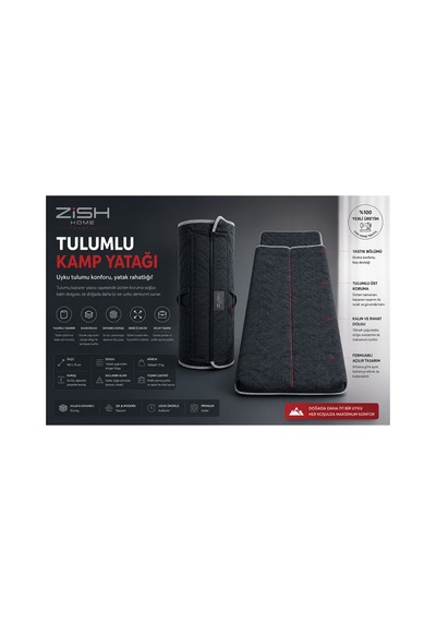 Zishome Tek Kişilik Bordo Katlanır Sünger Misafir Yer Yatağı Ve Balkon Minderi 7cm