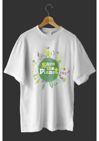 Noıssey -wed Şirin Dondurma Tasarım Baskılı Oversize T-shirt Tişört Beyaz