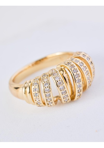Jimmy Key Jimmy Key Karışık Taş Detaylı Bombe Formlu Yüzük 6sw488781999 Çok Renkli