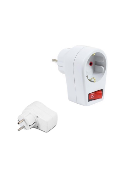 Fetih Tekli Anahtarlı Topraklı Fişli Priz Beyaz