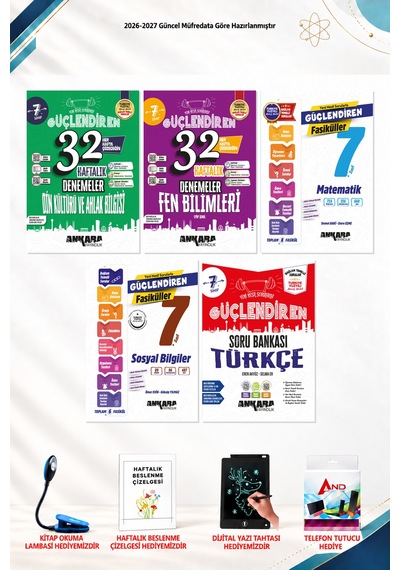 2026-2027 Ankara Yayıncılık 7. Sınıf 5 Kitap Seti - Sosyal Bilgiler Fasiküller, Türkçe Soru Bankası