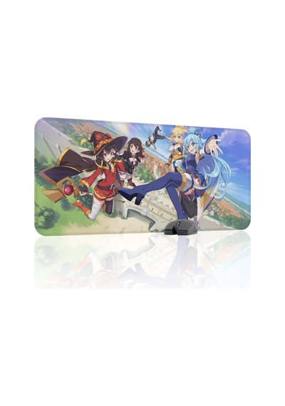 Konosuba Kaymaz Dikişli Kauçuk Oyuncu Mousepad V2 - 90x40 Xxl Gaming Mouse Pad Fare Altlığı