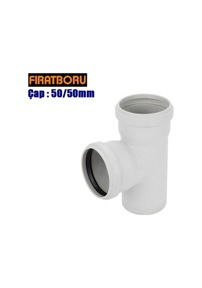 Fırat Pvc Te Çatal 50/50mm, Te Çatal, 1 Adet