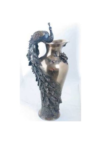 Veronese Serisi-WISE TAVUSKUŞLU VAZO-21*18.5*50 CM