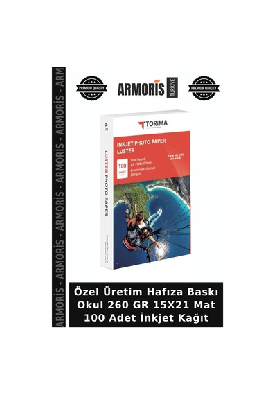 Özel Üretim Hafıza Baskı Okul 260 Gr 15x21 Mat 100 Adet İnkjet Kağıt