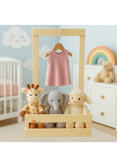 Ahşap Yenidoğan Kasası & Baby Shower & Ahşap Hediye Kasası
