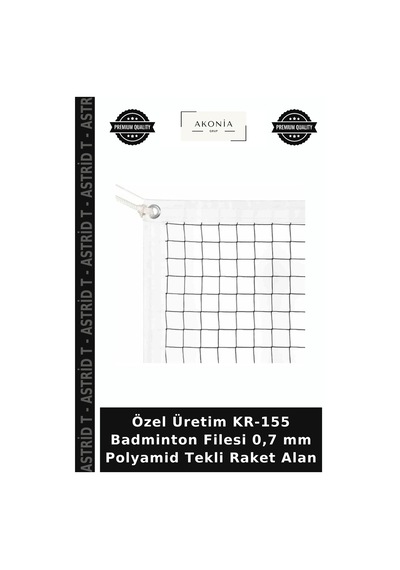 Özel Üretim Kr-155 Badminton Filesi 0,7 Mm Polyamid Tekli Raket Alan