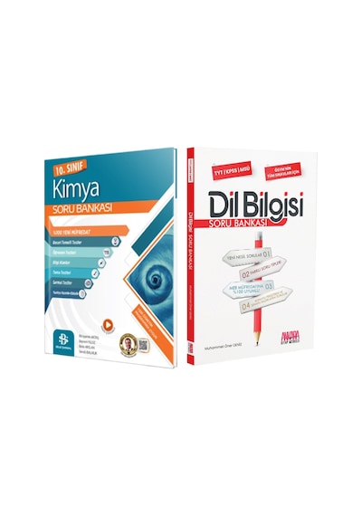 Bilgi Sarmal 10. Sınıf Kimya Ve Akm Dil Bilgisi Soru Bankası Seti 2 Kitap