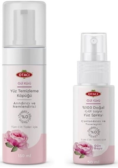 Otacı Yüz Temizleme Köpüğü 150 ML + Doğal Gül Suyu Yüz Spreyi 50 ML