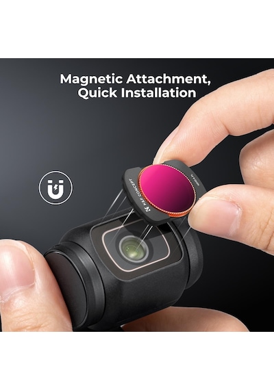 K&f Concept Osmo Pocket 3/4 Uyumlu Nd&pl Filtre Seti Nd8&pl + Nd16&pl + Nd32&pl + Nd64&pl Hibrit Nd&pl Filtre 2'si 1 Arada