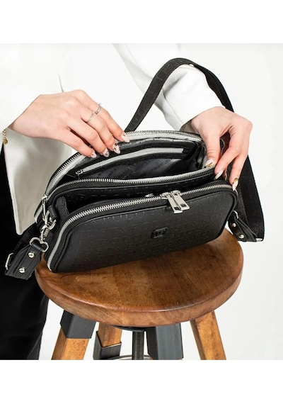 Just Polo Kadın Ayarlanabilir Askılı Günlük Kullanıma Uygun Şık Çapraz Ve Omuz Çantası P234023mh Siyah 66476755