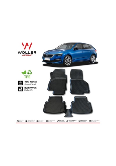 Skoda Scala Paspas 2020 Sonrası 3d Havuzlu Paspas