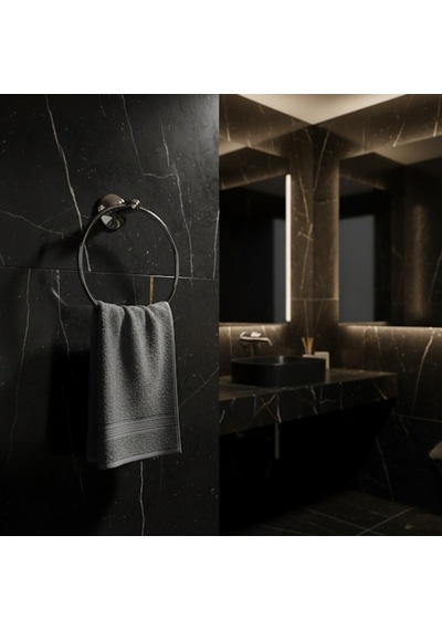 Yuvarlak Krom Havluluk Duvara Monte Vidalı Metal Havlu Askısı 15 15 Cm, Parlak Krom Banyo Aksesuarı Diğer