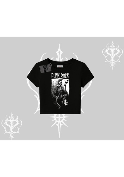Tarzsokak Babby Tee Tshirt Punk Rock Chaos Skeleton Riot Siyah
