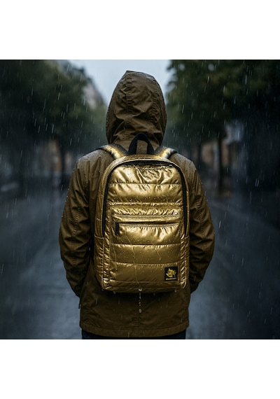Biggdesign Moods Up Curious Kapitone Sırt Çantası Su Geçirmez Hafif Okul Ve Laptop Çantası Sarı Sarı