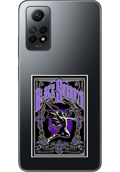 Xiaomi Redmi Note 12 Pro Uyumlu Şeffaf Kılıf Black Sabbath Tasarımlı