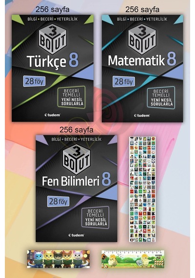8. Sınıf 2027 Türkçe Matematik Fen 3 Boyut Bilgi Beceri Yeterlilik Yeni Nesil Soru Bankası