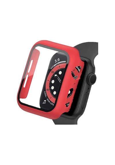 BİNANO Apple Uyumlu  Watch 44MM SENSE KASA VE EKRAN KORUYUCU KIRMIZI