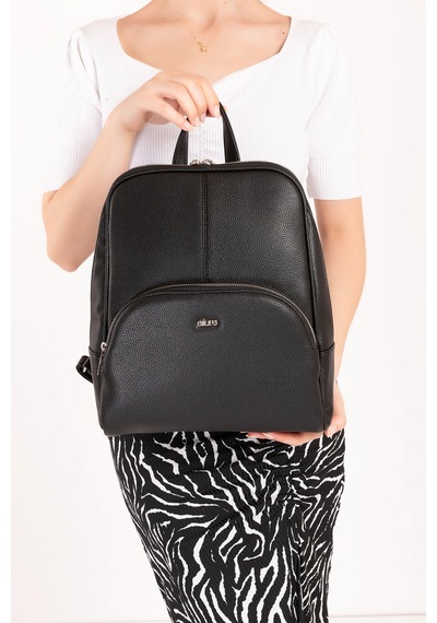 Gondol Kadın Günlük Şık Sırt Çantası Ald.1025 Siyah Flötr