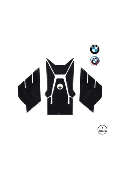 Bmw S1000xr 2023 İle Uyumlu Kaydırmaz 6d Karbon 7 Parça Tank Pad Seti Gc44 KARBON