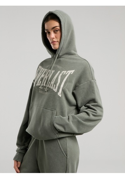 Everlast Authentic Boxing Wmn Oversize Haki Kadın Kapüşonlu Sweatshirt Haki