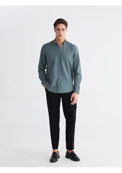 Lcwaıkıkı Classic Yeşil Regular Fit Oxford Erkek Gömlek