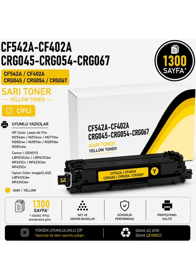 Cf542a-cf402a-crg045-crg054-crg067 Sarı