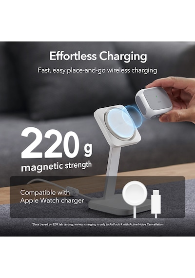 Esr Apple Uyumlu AirPods 4 2024 Halolock Orbit Hybrid Magsafe Kılıf Beyaz