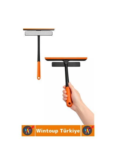 Camtemizleyici Banyo Duşakabin Oto Bakım 360 Derece Oynar Çift Başlık Çekçek Cam Temizleme Aparatı Çok Renkli