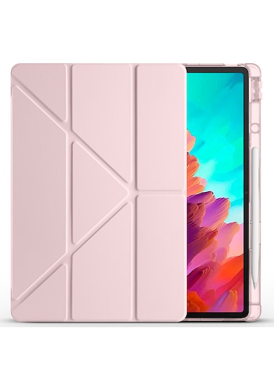 Lenovo Idea Tab Pro 12.7 Tb-373fu Kılıf Zore Tri Folding Kalem Bölmeli Standlı Kılıf Kapaklı Kılıf