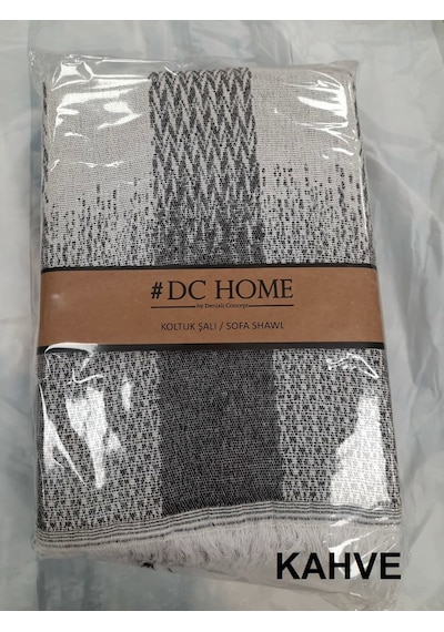 Dc Jakarlı Pamuklu Kaymaz Terletmez Koltuk Örtüsü 180x240 - Kahve kahve