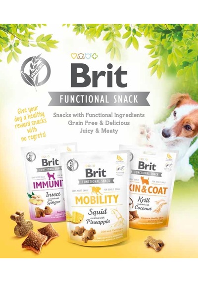 Brit Care Functional Snack, Fiziksel Sağlığı Desteklemek İçin, Tahılsız, Kuzu Etli Ve Muzlu, Fonksiyonel Yetişk