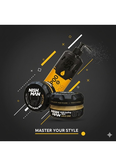 07 Saç Şekillendiric Ultra Sert Parlak Wax 100 Ml X 3 Adet/ + 400 Ml Tuzsuz Şampuan Hediye