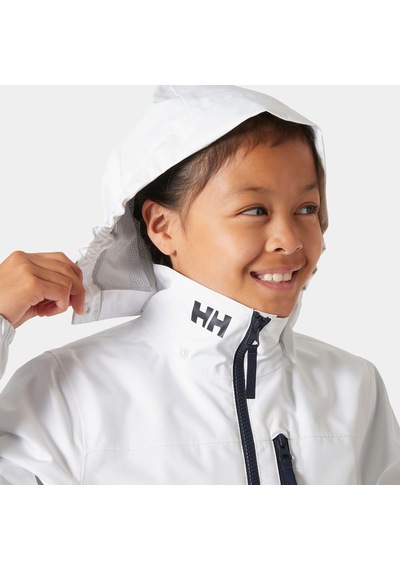Helly Hansen Jr Crew Hooded Yağmurluk Mont Beyaz