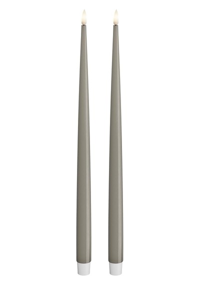 İç Mekan Alevsiz Led Yemek Mumu - 2'li Set - Gerçek Alevli Teknolojisi - Pille Çalışan Mum 38 Cm, Kum Diğer