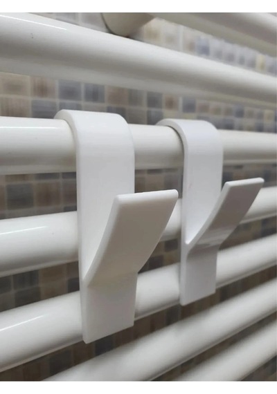 Mosilla Havlupan Askılık 2 Adet Banyo Askı Beyaz