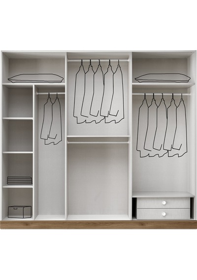 Perge Mdf 6 Kapılı Dolap Perge Mdf 6 Kapılı Dolap