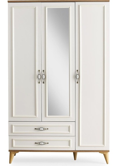 Irmak 3 Kapılı 2 Çekmeceli Gardrop Elbise Dolabı 120x48x195cm 001