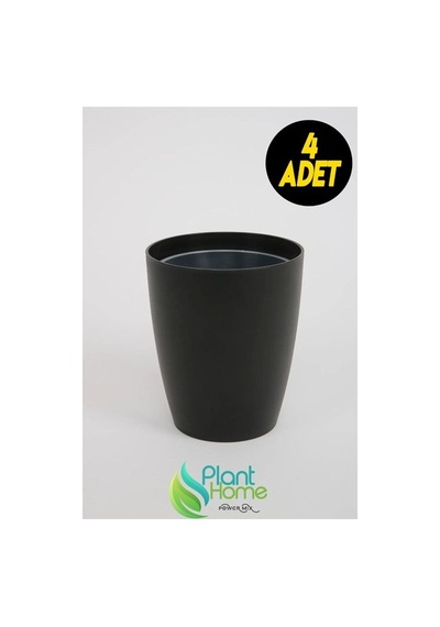 Dekoratif Siyah Orkide Saksısı - 4 Adet Set  - 12 Pot Üretim Saksısına Uygun Kaliteli Ürün