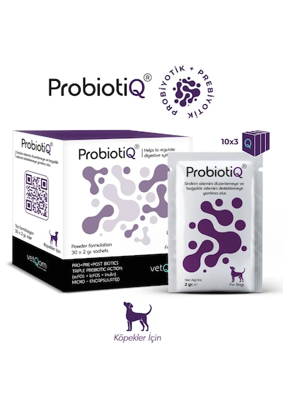 Vetqom Probiotiq Köpek Probiyotik + Prebiyotik Kompleks 30 Saşe