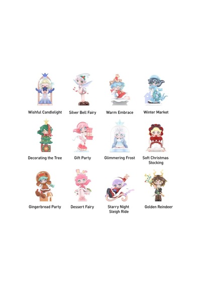 Pop Mart Azura Warm Christmas Series Figür, Koleksiyonluk Rastgele Aksiyon Figürü, Anime Art Toy, 1 Parça Biblo