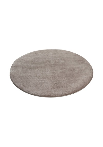 Vl Yuvarlak Comfort Ponpon Saçaklı Peluş Post Halı Kahverengi Halı Saçaksız Kahverengi Daire