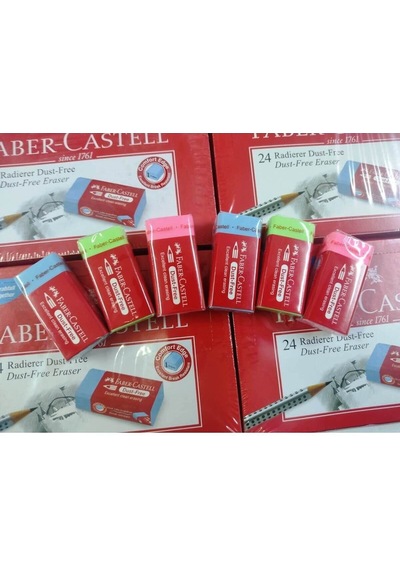 Faber-castell Orta Boy 6 Lı Renkli Silgi