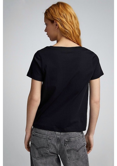 Kadın Bisiklet Yaka New York Tshirt Spr25tsk21 Black Siyah Kadın Bisiklet Yaka New York Tshirt Spr25tsk21 Black Siyah