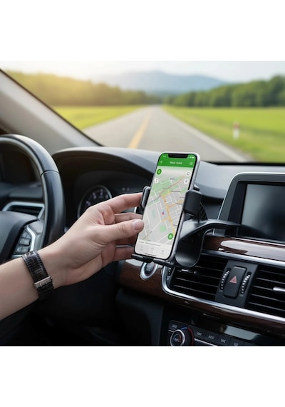 Telefon Tutucu Araç İçi Telefon Tutucu Klipsli 360c Dönüş